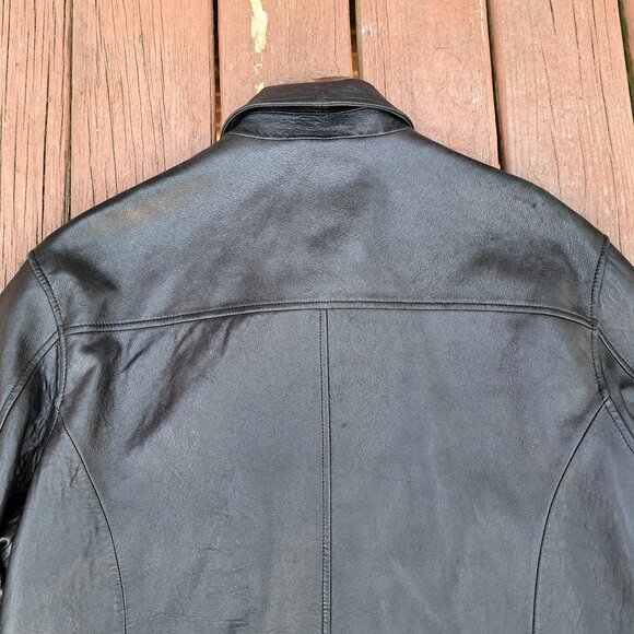 Jos A Bank Mens Leather Jacket XL - Picture 6 of 9